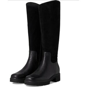 VIONIC Fallbrook High Shaft Boots Water‎ Resistant Wide Black Suede Women's US 5